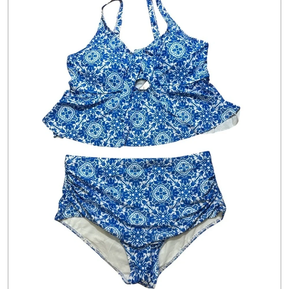 Hannah Nikole two piece swimsuit full figured new size 20 W